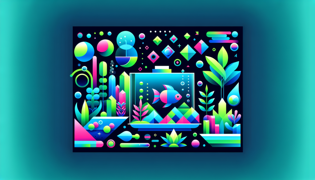 Modern flat design aquascaping illustration for undefined