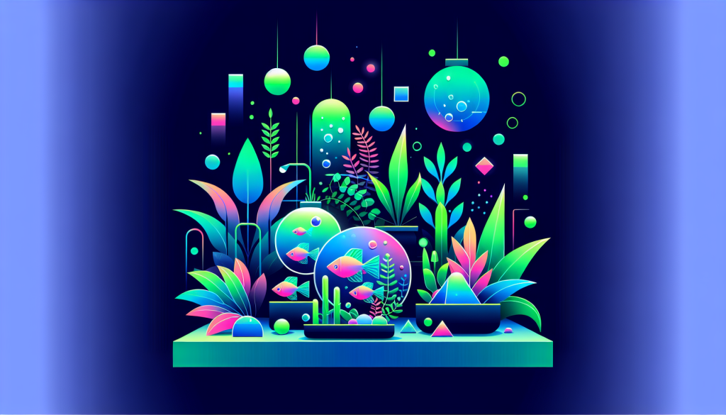 Modern flat design aquascaping illustration for undefined