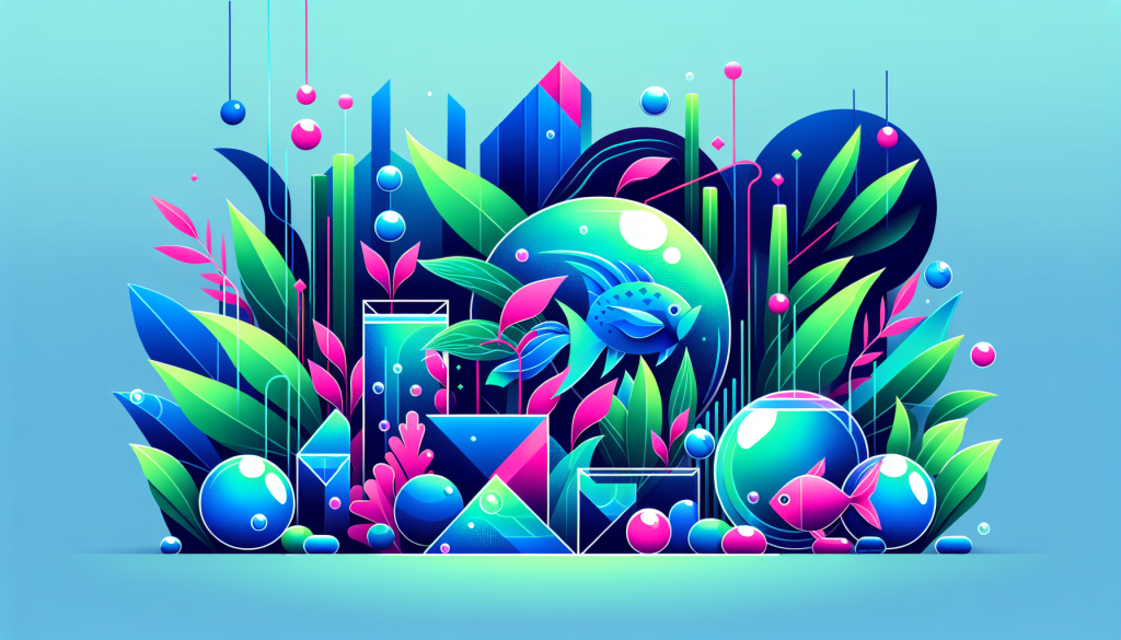 Modern flat design aquascaping illustration for undefined