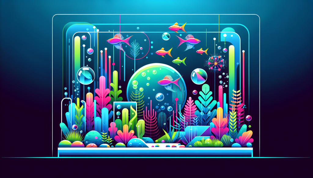 Modern flat design aquascaping illustration for undefined