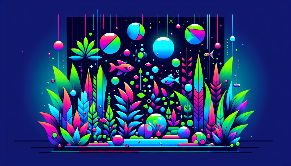 Modern flat design aquascaping illustration for undefined