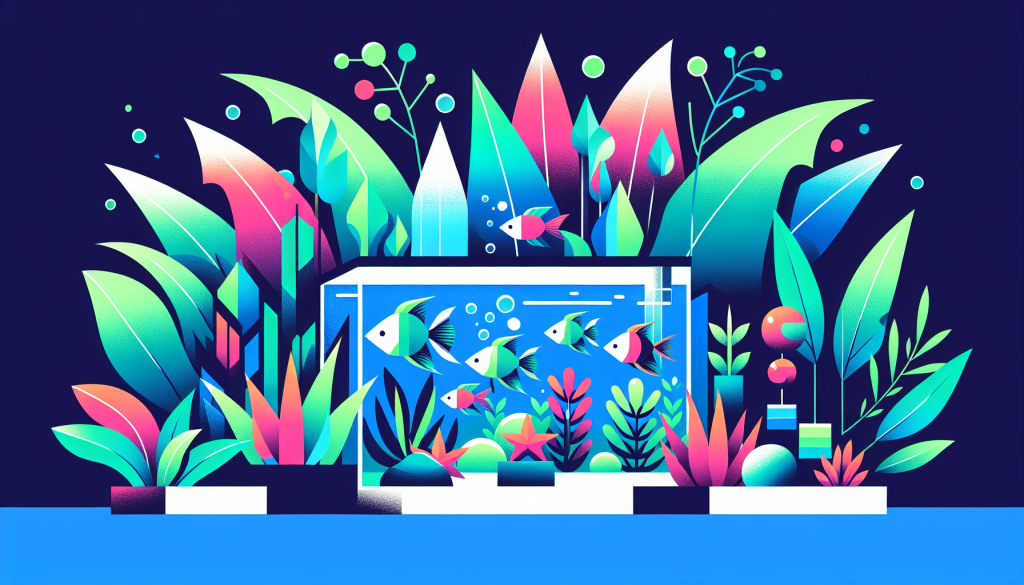 Modern flat design aquascaping illustration for undefined