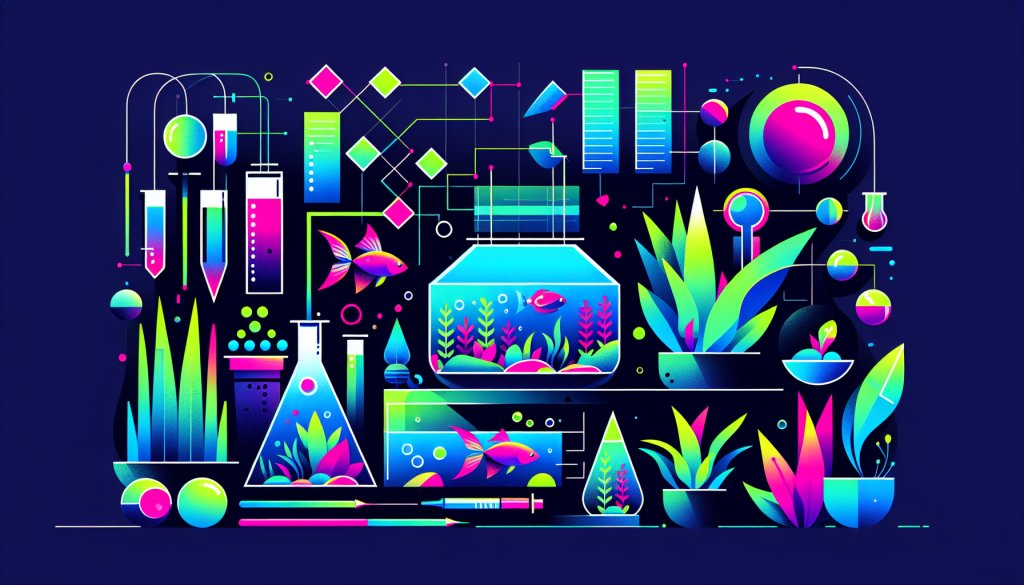 Modern flat design aquascaping illustration for undefined