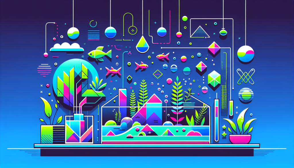 Modern flat design aquascaping illustration for undefined