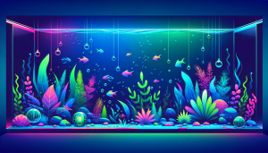 Modern flat design aquascaping illustration for undefined