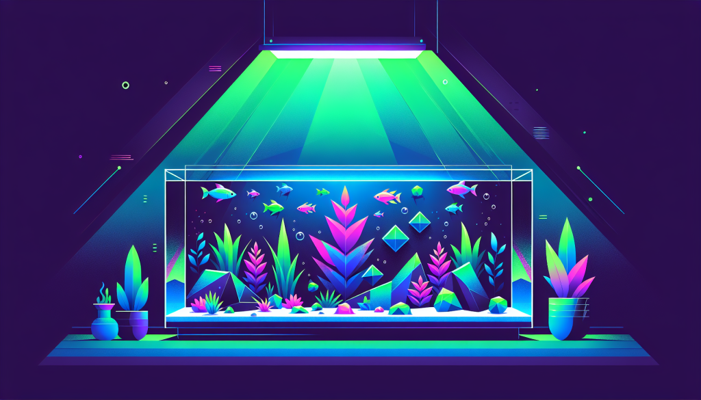 Modern flat design aquascaping illustration for undefined