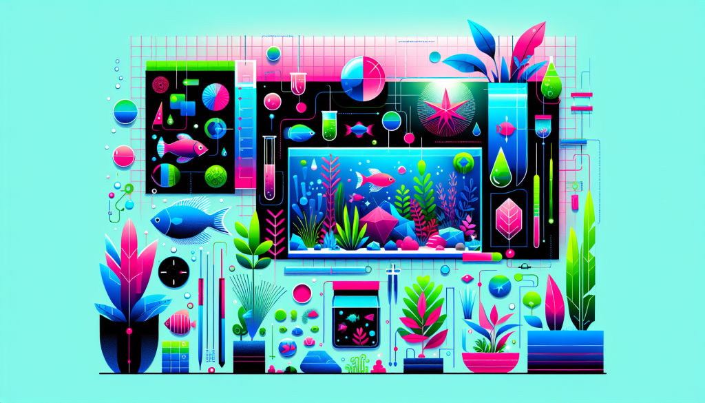 Modern flat design aquascaping illustration for undefined