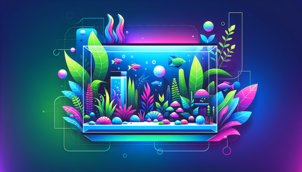 Modern flat design aquascaping illustration for undefined