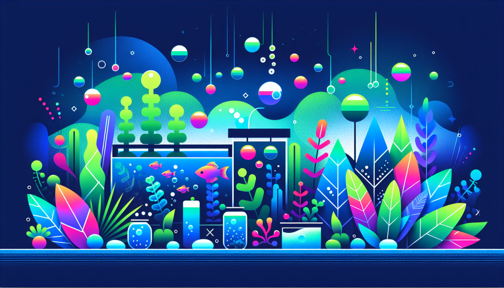 Modern flat design aquascaping illustration for undefined