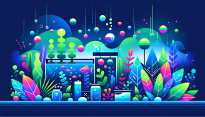Modern flat design aquascaping illustration for undefined