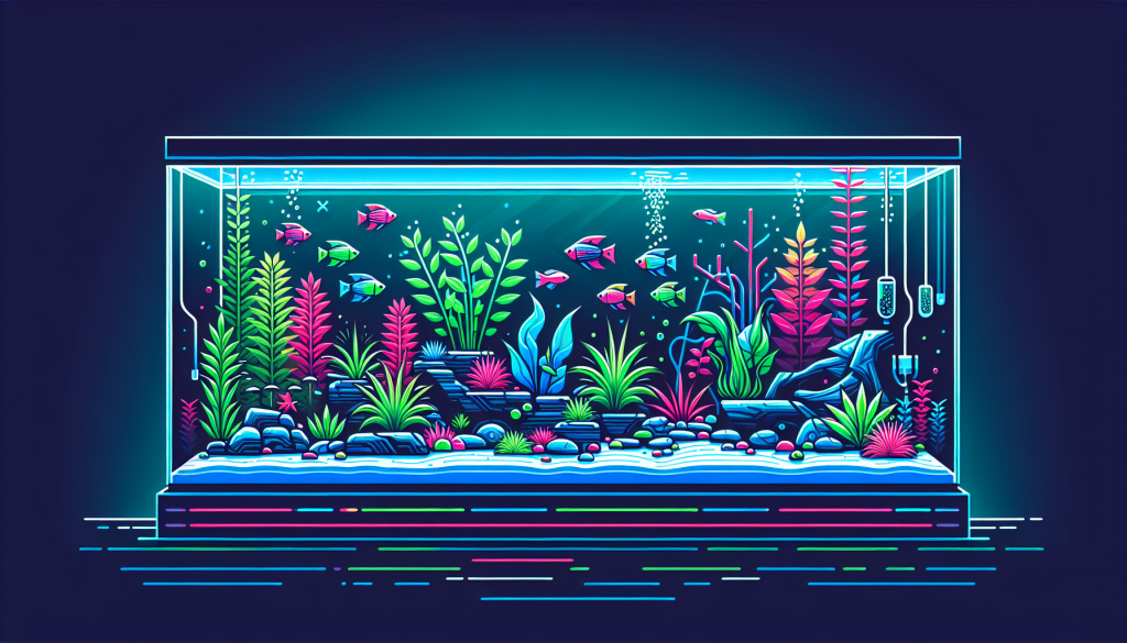Modern flat design aquascaping illustration for undefined