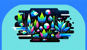 Modern flat design aquascaping illustration for undefined