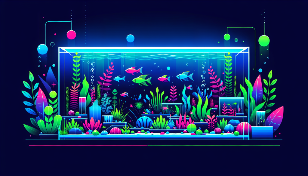Modern flat design aquascaping illustration for undefined