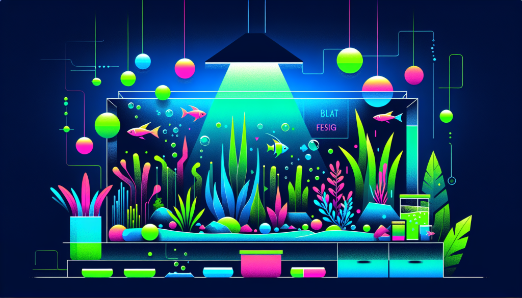 Modern flat design aquascaping illustration for undefined