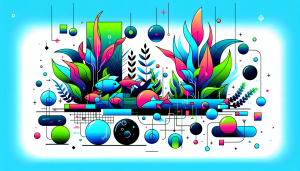 Modern flat design aquascaping illustration for undefined