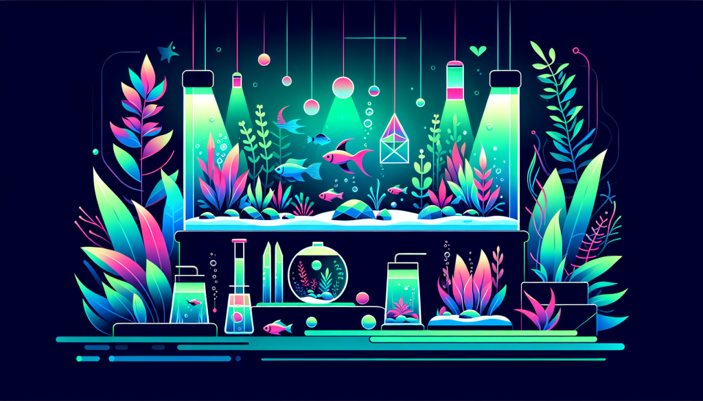 Modern flat design aquascaping illustration for undefined