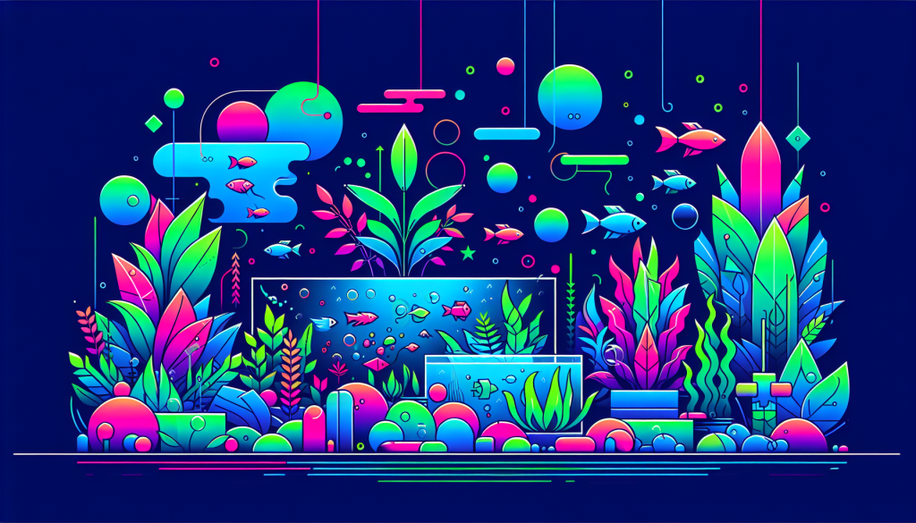 Modern flat design aquascaping illustration for undefined