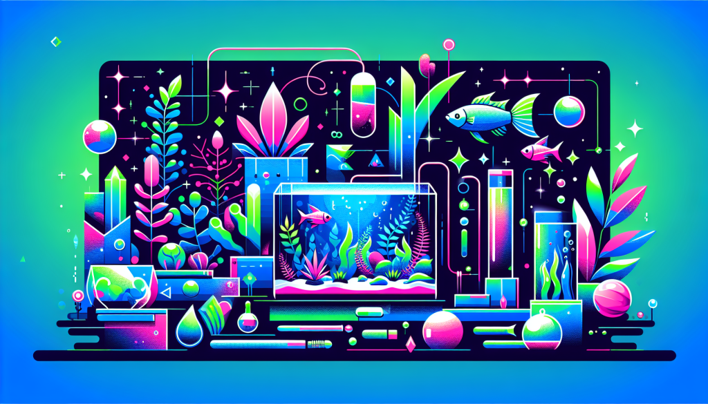 Modern flat design aquascaping illustration for undefined
