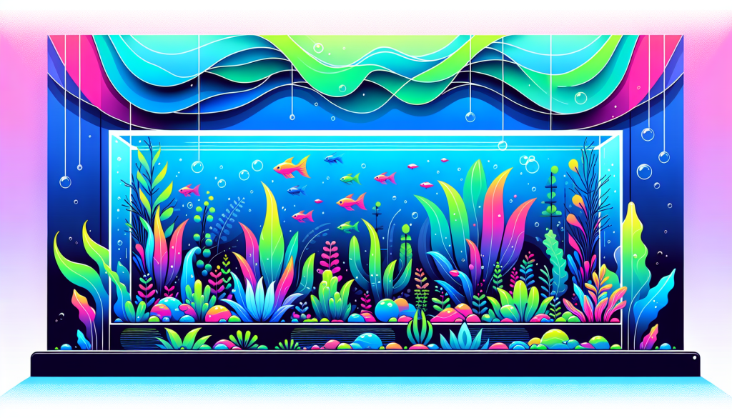 Modern flat design aquascaping illustration for undefined